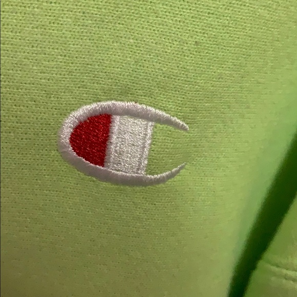 Lime green champion sweatshirt. Super cute! - Picture 2 of 2